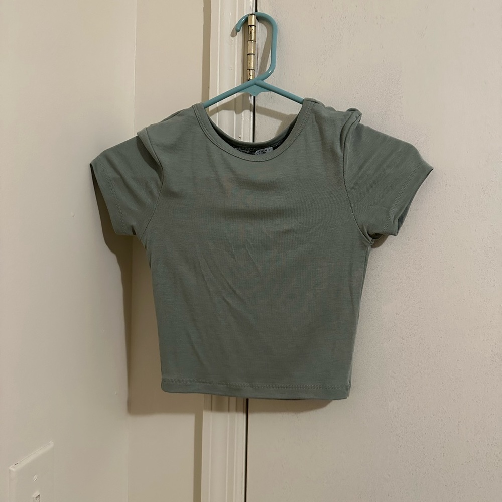 Zara green crop top